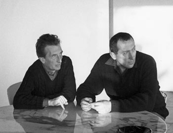 Roger Vailland et Pierre Soulages, Sète, 1961